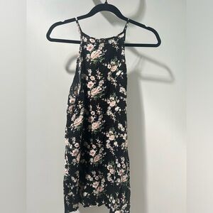 Black floral midi dress forever 21 size medium summer dress